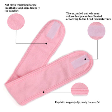 4Pcs Makeup Headband Adjustable Facial Headbands Make For Face Washing Bathing Showers